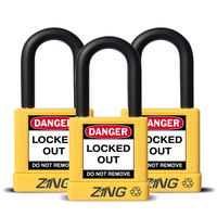 ZING Green Safety RecycLock Safety Padlock, Keyed Alike,1-¹/₂" Shackle, 1-³/₄" Body, 3 Pack, ZING Enterprises