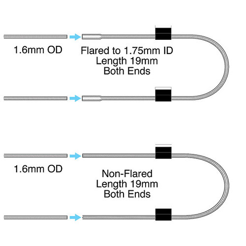 Masterflex® 2-Stop Tubing Sets, Flared Solva Hydrocarbon, 0.13 mm ID; 12/Pk