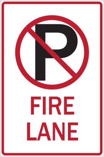 ZING Green Safety Eco Parking Sign No Parking Symbol Fire Lane