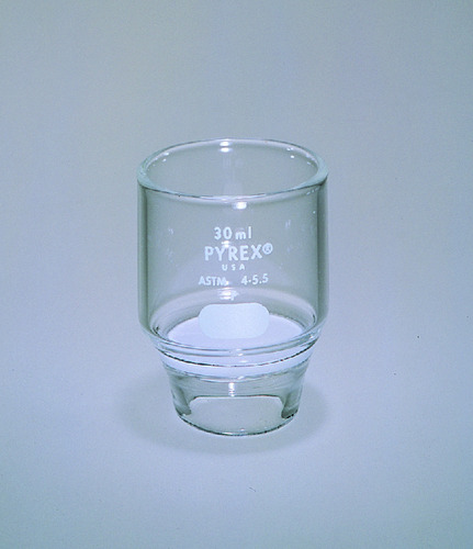 PYREX® Gooch Crucibles, Low Form, with Fritted Disc, Corning