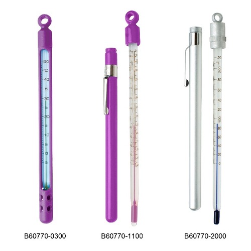 SP Bel-Art H-B DURAC® Plus™ Pocket Liquid-In-Glass Thermometers, Organic Liquid Fill, Bel-Art Products, a part of SP