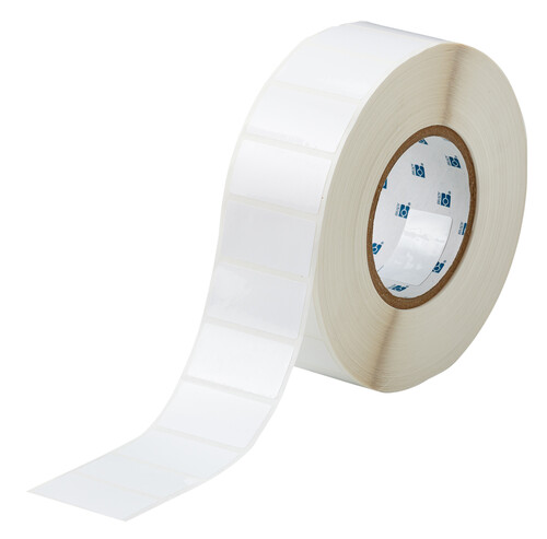 High Adhesion Glossy Polyester with Rubber Adhesive Labels, 3" Core, Brady
