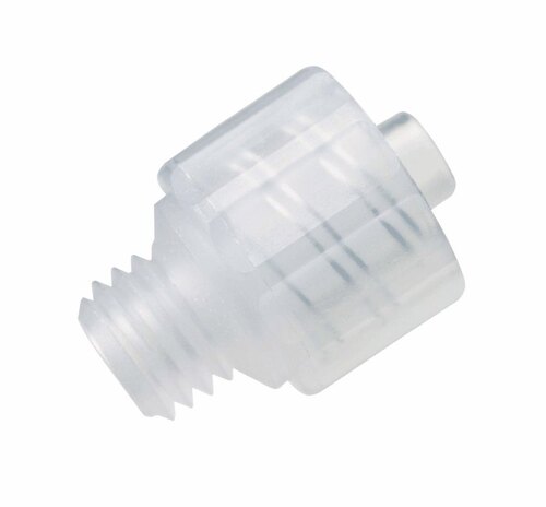 Value Plastics® Fitting, Polypropylene, Straight, Male Luer Lock to Threaded Adapter, 1/4-28 UNF; 1000/PK