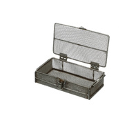 Mesh Basket with Hinged Lid, Marlin Steel Wire Products