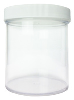 Wide-Mouth Polystyrene Jars with Lids