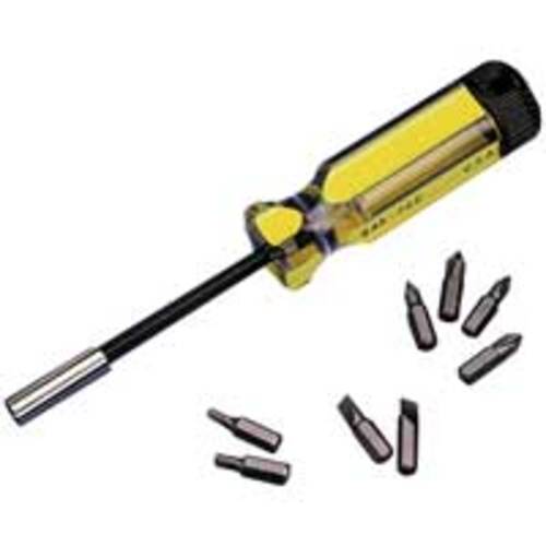 Magnetic Screwdriver 5-in-1, Magnetic power tip holds bits and screws securely