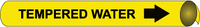 Precoiled Pipe Markers 'Tempered Water', Black/Yellow, National Marker