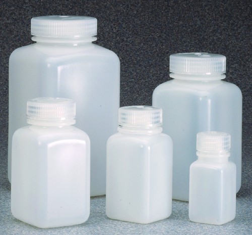 Nalgene Wide-Mouth Square Bottles - HDPE, Bulk Pack, Thermo Scientific