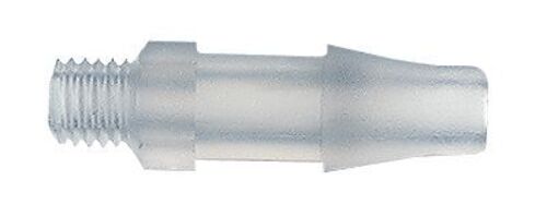 Masterflex® Fitting, Clear Polypropylene, Straight, Hose Barb to Threaded Adapter, 1/4" ID x 1/4"-28 UNF(M); 25/PK