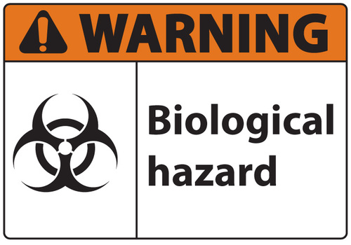 ZING Green Safety Eco Safety Sign WARNING Biological Hazard, ZING Enterprises