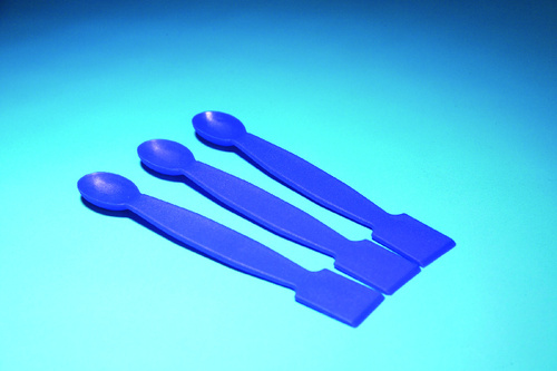 Spatula, Flat and Spoon, Molded in polypropylene, feature a spoon on one side, Size: 6 in long