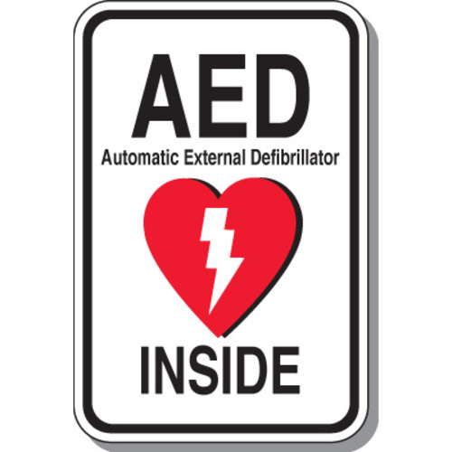 AED Inside Sign 18x12in