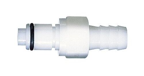 CPC (Colder) Quick-Disconnect Fitting, Hose Barb Insert, Polypropylene, Valved, 1/16" ID