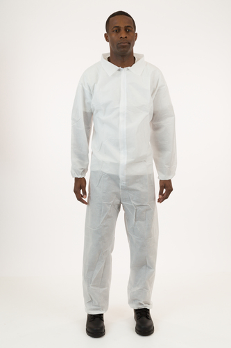 COVERALL WHITE SMS CS25