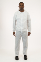 White SMS Coveralls, Elastic Wrist and Ankle, International Enviroguard™