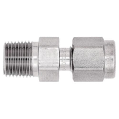 Male Connector 200-1-2 Swagelok Size:1/8in to 1/8in NPT Material:Stainless Steel