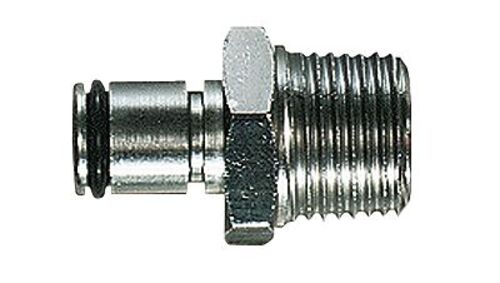 CPC (Colder) LC Series Metal Quick-Disconnect Fitting, NPT (M) Thread Insert, Straight-Through, 1/4" NPT(M)