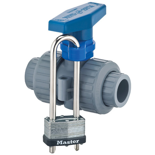 Plast-O-Matic Ball Valves with Lockout/Tagout, PVC Body with Viton Seals, 1" NPT(F)
