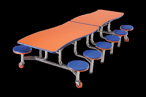 Mobile Stool Tables, Rectangle, AmTab