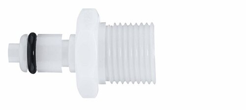 CPC (Colder) Quick-Disconnect Fitting, Thread Insert, Polypropylene, Straight-Through; 1/4" ID