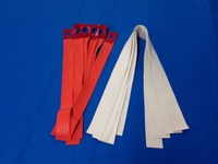 Elastic Hold Downs Set Of 6 Orange With Loop Hole, 9inL X 3/4in W, Set Of 4 White Straps 17LX1W in