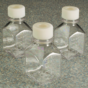 Nalgene® 342040-1000 1000mL PET Square Media Bottles in Shrink Wrap,  Sterile, case/24