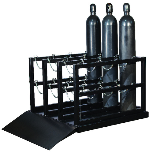 Gas Cylinder Barricade Rack Pallet with Ramp, Justrite®