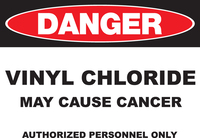ZING Green Safety Eco GHS Sign, DANGER, Vinyl Chloride