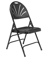 1100 Series Deluxe Fan Back With Triple Brace Double Hinge Folding Chairs, National Public Seating