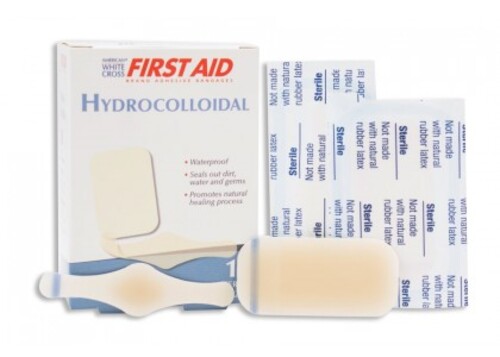 American* White Cross Hydrocolloid Blister Bandage, Colour: White, Easy to apply, Creates a moist wound healing environment, Great for blisters, Sterile, Assorted