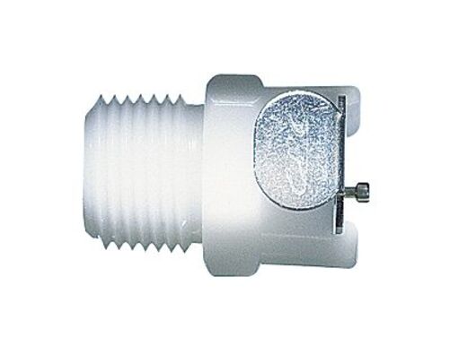 CPC (Colder) Quick-Disconnect Fitting, Threaded Body, Polypropylene, Valved, 1/8" NPT(M)
