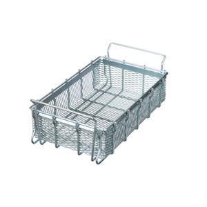 Marlin Steel Expanded Metal Tote Basket, Stainless Steel (16L x 10W x  4.5H)