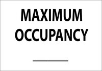 ZING Green Safety Eco Safety Sign, Maximum Occupancy