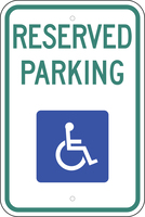 ZING Green Safety Eco Parking Sign Handicapped Reserved Parking Wyoming
