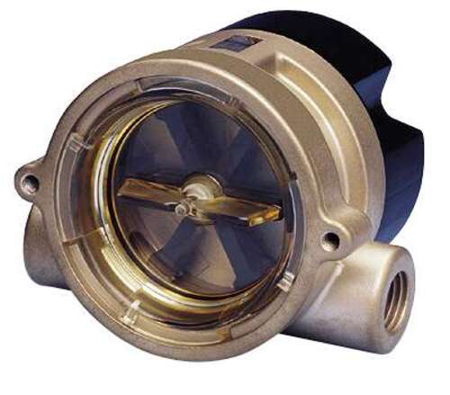 Masterflex® Flow Indicator, Brass Housing, Orange Rotor, 3/4" NPT(F); 30 GPM