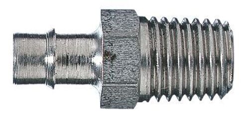 Masterflex® Fitting, 316 Stainless Steel, Straight, Hosebarb to Thread, 3/4" ID x 3/4" NPT(M)