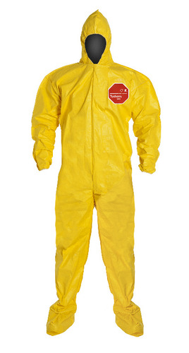 DuPont™ Tychem® 2000 Coveralls with Standard Hood and Attached Socks, Bound Seams