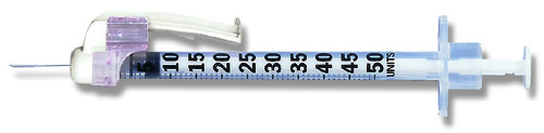 BD SafetyGlide* Insulin Syringe with Permanently Attached Needle