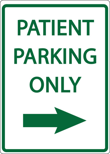 Sign Patient Parking Only Egp Aluminium 18X12in