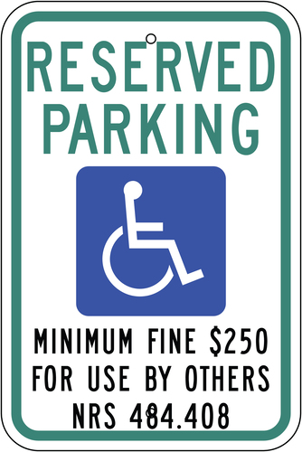 Sign Reserved Parking Minimum Egp 18X12in