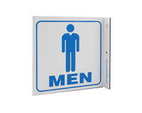 ZING Green Safety Eco Public Facility Projecting Sign, Restroom Men