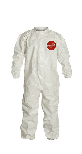 DuPont™ Tychem® 4000 Coveralls with Laydown Collar and Elastic Wrists and Ankles, Taped Seams