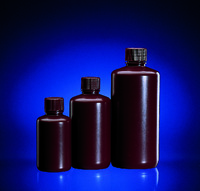 Leak-Resistant Bottles, Amber, High-Density Polyethylene, Narrow Mouth, WHEATON®