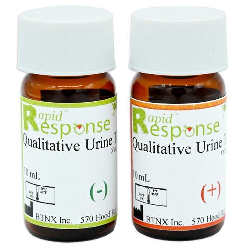 Kit, Qualitative Urine Toxicology Control, packaged in amber vials (borosilicate glass) with silicon septa. The matrix is synthetic urine. This product lasts until the expiry date listed on the bottle, or 31 days after opening.