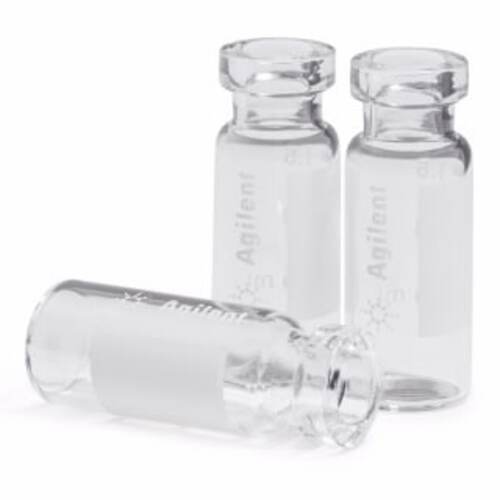 Vial, crimp top, clear, write-on spot, certified, 2 mL, Vial size: 12 x 32 mm (11 mm cap)