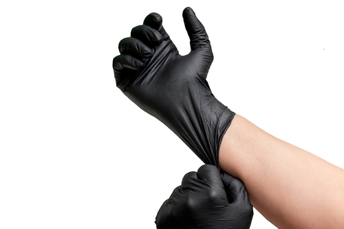 Vwr* gloves, Material: nitrile, powder free, examination, finger textured, Colour: black, fully textured, Antistatic, displays very good physical durability in comparison to conventional disposable, providing high level of protection against chemical and bacteriological contamination, Size: Medium