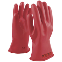 NOVAX® Straight Cuff Rubber Insulating Gloves, Red