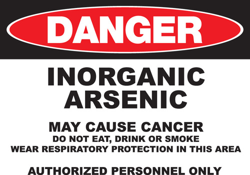 ZING Green Safety Eco GHS Sign, DANGER, Arsenic