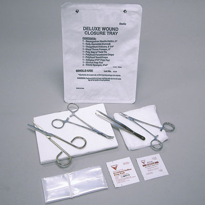 Deluxe Wound Closure Tray, Disposable Grade, Sklar® | Instrument Trays ...