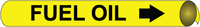 Precoiled Pipe Markers- 'Fuel Oil' B/Y, National Marker